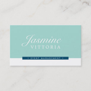MODERN MINIMAL einfache schwarze Farbe Minze grüne Visitenkarte