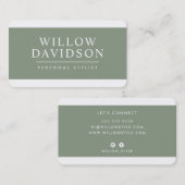 MODERN MINIMAL elegant schlicht sauber Öko grün Visitenkarte (Vorne/Hinten)