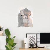 Modern Minimal Elegant Script Wedding Photo Sign Poster (Heimbüro)