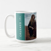 Modern Minimal Elegant Sleek Photo Graduation Gift Kaffeetasse (Links)