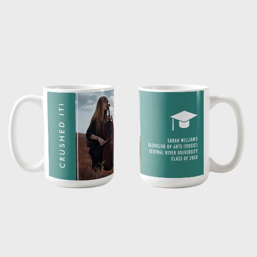 Modern Minimal Elegant Sleek Photo Graduation Gift Kaffeetasse