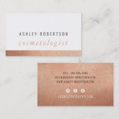 MODERN MINIMAL elegant stilvoll, schlicht, Rose Go Visitenkarte (Vorne/Hinten)