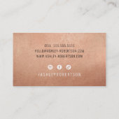 MODERN MINIMAL elegant stilvoll, schlicht, Rose Go Visitenkarte (Rückseite)