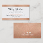 MODERN MINIMAL elegant stilvoll, schlicht, Rose Go Visitenkarte (Vorne/Hinten)