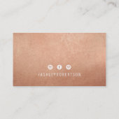 MODERN MINIMAL elegant stilvoll, schlicht, Rose Go Visitenkarte (Rückseite)