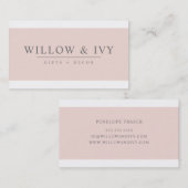 MODERN MINIMAL elegant Streifen einfach rot Rosa Visitenkarte (Vorne/Hinten)