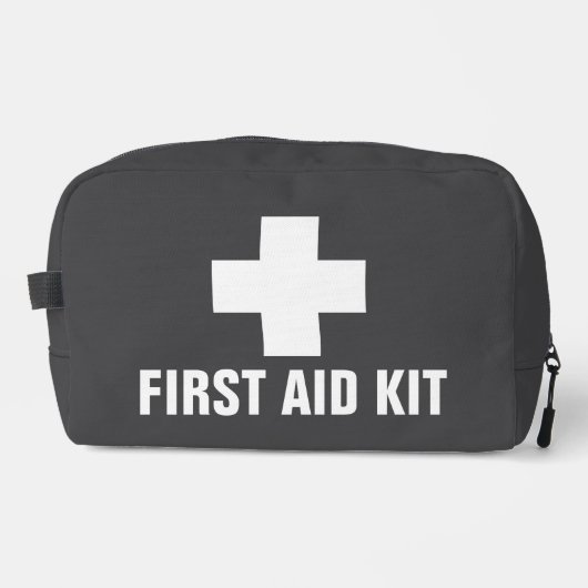 Modern Minimal Emergency First Aid Identification Waschbeutel (Vorderseite)