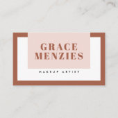 MODERN MINIMAL Farbe Block Chic Ton rot Rosa Visitenkarte (Vorderseite)