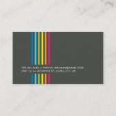 MODERN MINIMAL farbenfrohe, einfache Regenbogenstr Visitenkarte (Rückseite)