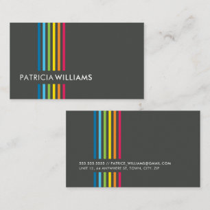 MODERN MINIMAL farbenfrohe, einfache Regenbogenstr Visitenkarte