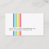 MODERN MINIMAL farbenfroher, einfacher Regenbogens Visitenkarte (Rückseite)