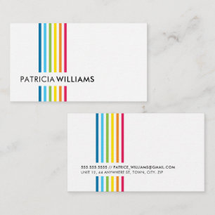 MODERN MINIMAL farbenfroher, einfacher Regenbogens Visitenkarte