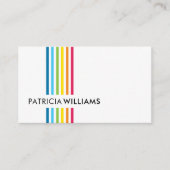 MODERN MINIMAL farbenfroher, einfacher Regenbogens Visitenkarte (Vorderseite)