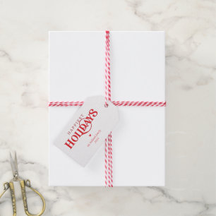 MODERN Minimal festliche rote Gold glücklichsten U Geschenkanhänger