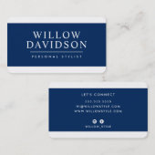 MODERN MINIMAL fett Name masculine dunkelmarinebla Visitenkarte (Vorne/Hinten)