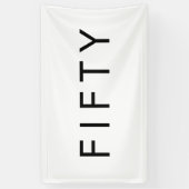 Modern Minimal Fifty Bold 50th Birthday Party Banner (Vertikal)