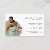 Modern Minimal Fitness Personal Trainer Photo QR Visitenkarte (Rückseite)