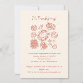 Modern Minimal Friendsgiving Dinner Thanksgiving Einladung (Vorderseite)
