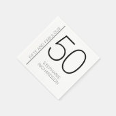 Modern Minimal Fünfzig und Fantastisch 50. Geburts Serviette (Ecke)