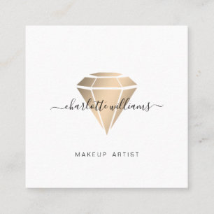 Modern Minimal Gold Diamant Salon Visitenkarte  