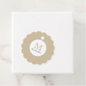 Modern Minimal Gold Elegant Monogram Geschenkanhänger (Beispiel)