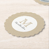 Modern Minimal Gold Elegant Monogram Untersetzer (angewinkelt)