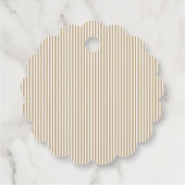 Modern Minimal Gold Stripes Monogram Geschenkanhänger (Rückseite)