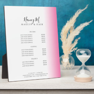 Modern minimal gradient pink white makeup & hair fotoplatte