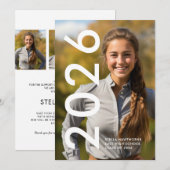 Modern Minimal Graduation Ankündigung (Vorne/Hinten)