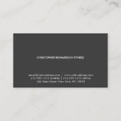MODERN & MINIMAL, grau/weiß Visitenkarte (Rückseite)