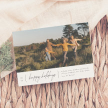 Modern Minimal Happy Holidays Weihnachten