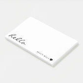 Modern Minimal Heart Clean White Design Post-it Klebezettel (angewinkelt)