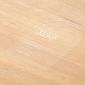 Modern, minimal, Hochzeit Acryleinladungen (Ablage )