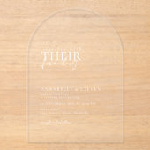 Modern, minimal, Hochzeit Acryleinladungen (Vorderseite)