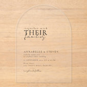 Modern, minimal, Hochzeit Acryleinladungen (Vorderseite)