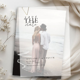 Modern, minimal, Hochzeit, Save the Date Pergament Einladungen