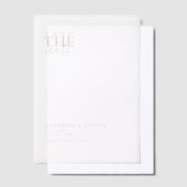 Modern, minimal, Hochzeit, Save the Date Pergament Einladungen (Versetzt)