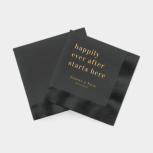 Modern Minimal Hochzeitsmonogramm Servietten Mit Folie