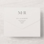 Modern Minimal Intimate Wedding All In One Einladung (Rückseite)