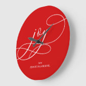 Modern Minimal Joy Christmas Große Wanduhr (Winkel)