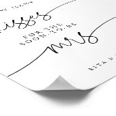 Modern Minimal Kisses für Mrs. Brautparty Game Poster (Ecke)