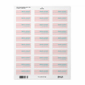 Modern minimal light pink turquoise return address (Vorne)