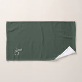 Modern Minimal Logo Monogram Simple Forest Green Badhandtuch Set (Handtuch)