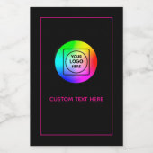 Modern Minimal Logo Text Business Promo QR label Weinetikett (Einzelnes Label)