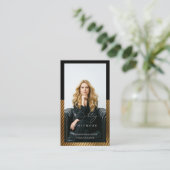 Modern Minimal Luxury Social Influencer QR Code Visitenkarte (Stehend Vorderseite)