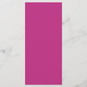 Modern Minimal Magenta with Arch Wedding  Menükarte (Rückseite)