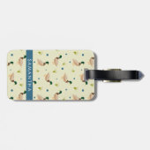 Modern Minimal Mallard Duck Pattern Gepäckanhänger (Rückseite horizontal)