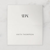 Modern Minimal Micro Wedding Place Card Platzkarte (Außenseite Aufgefaltet)