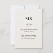 Modern Minimal Micro Wedding RSVP Karte (Vorderseite)