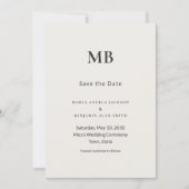 Modern Minimal Micro Wedding Save the Date (Vorderseite)